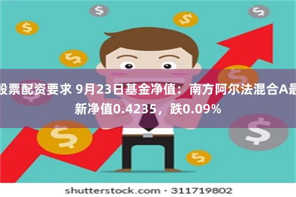 股票配资要求 9月23日基金净值：南方阿尔法混合A最新净值0.4235，跌0.09%