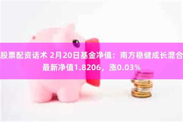 股票配资话术 2月20日基金净值：南方稳健成长混合最新净值1.8206，涨0.03%